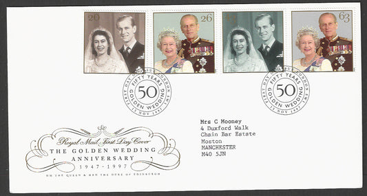 Great  Britain FDC - The Golden Wedding Anniversary, 1997 - GGG00236