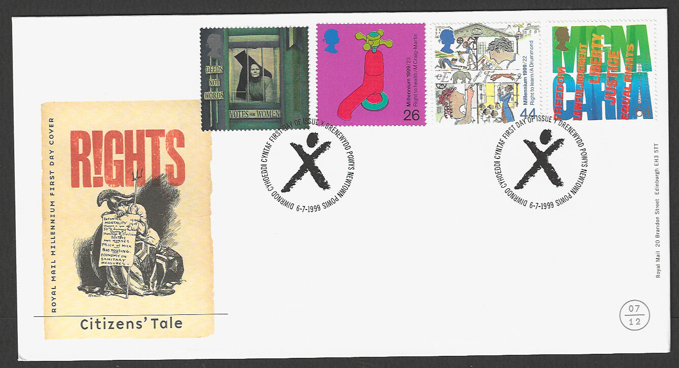 Great  Britain FDC - Rights Citizen's Tale, 1999 - GGG00242