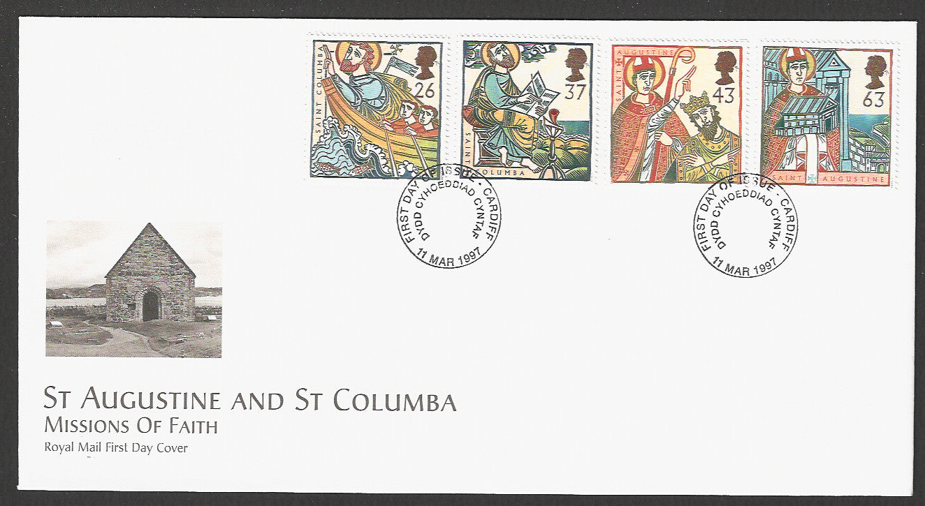 Great  Britain FDC - St Augustine and St Colomba Mission of Faith, 1997 - GGG00244
