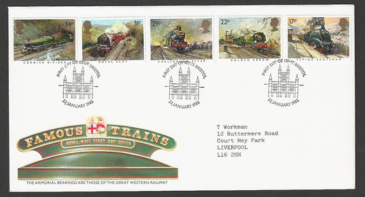 Great  Britain FDC - Famous Trains, 1985 - GGG00288