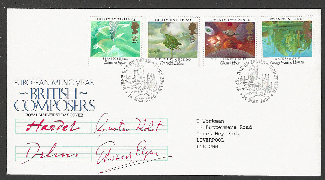 Great  Britain FDC - European Music Year British Composers Signs, 1985 - GGG00289