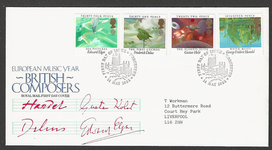 Great  Britain FDC - European Music Year British Composers Signs, 1985 - GGG00289