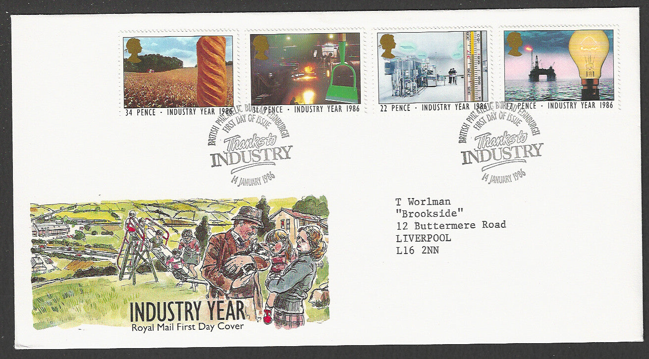 Great  Britain FDC - Industry Year Thanks, 1986 - GGG00292