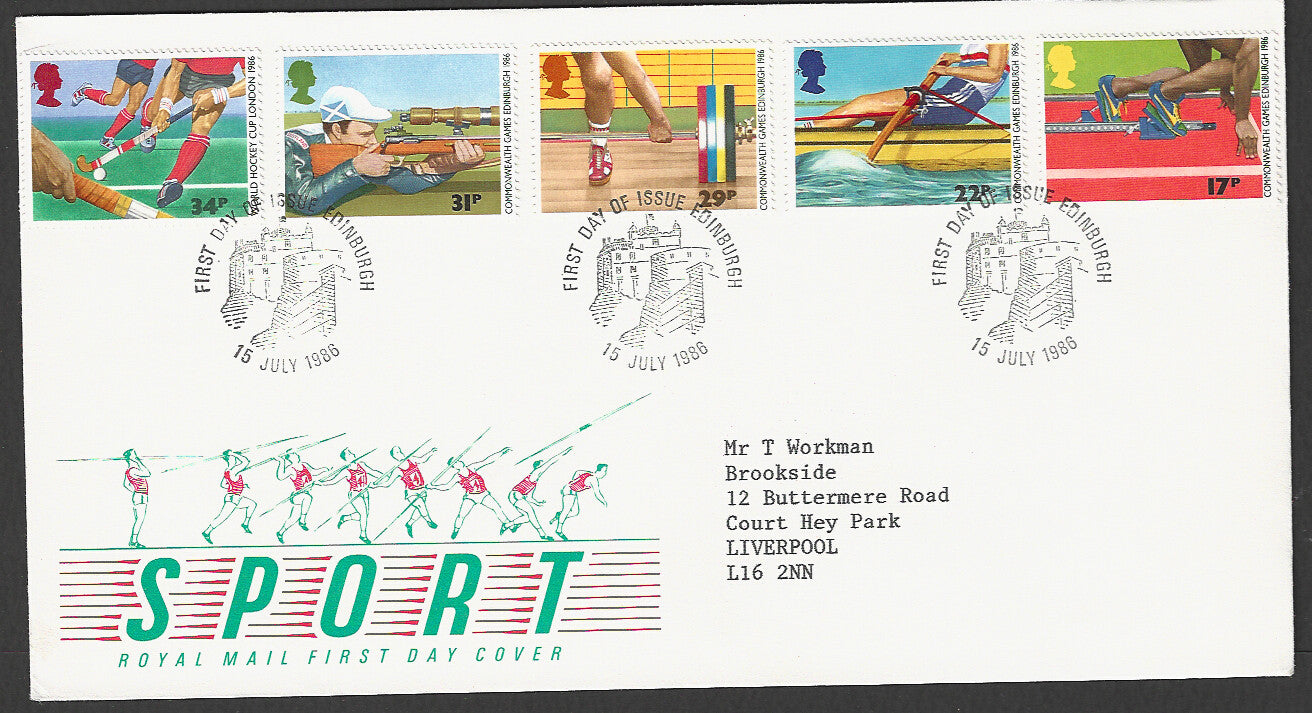 Great  Britain FDC - Sports Common Wealth Games Edinburgh, 1986 - GGG00293