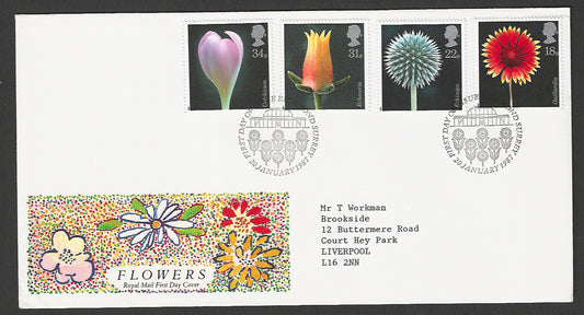 Great  Britain FDC - Flowers, 1987 - GGG00297