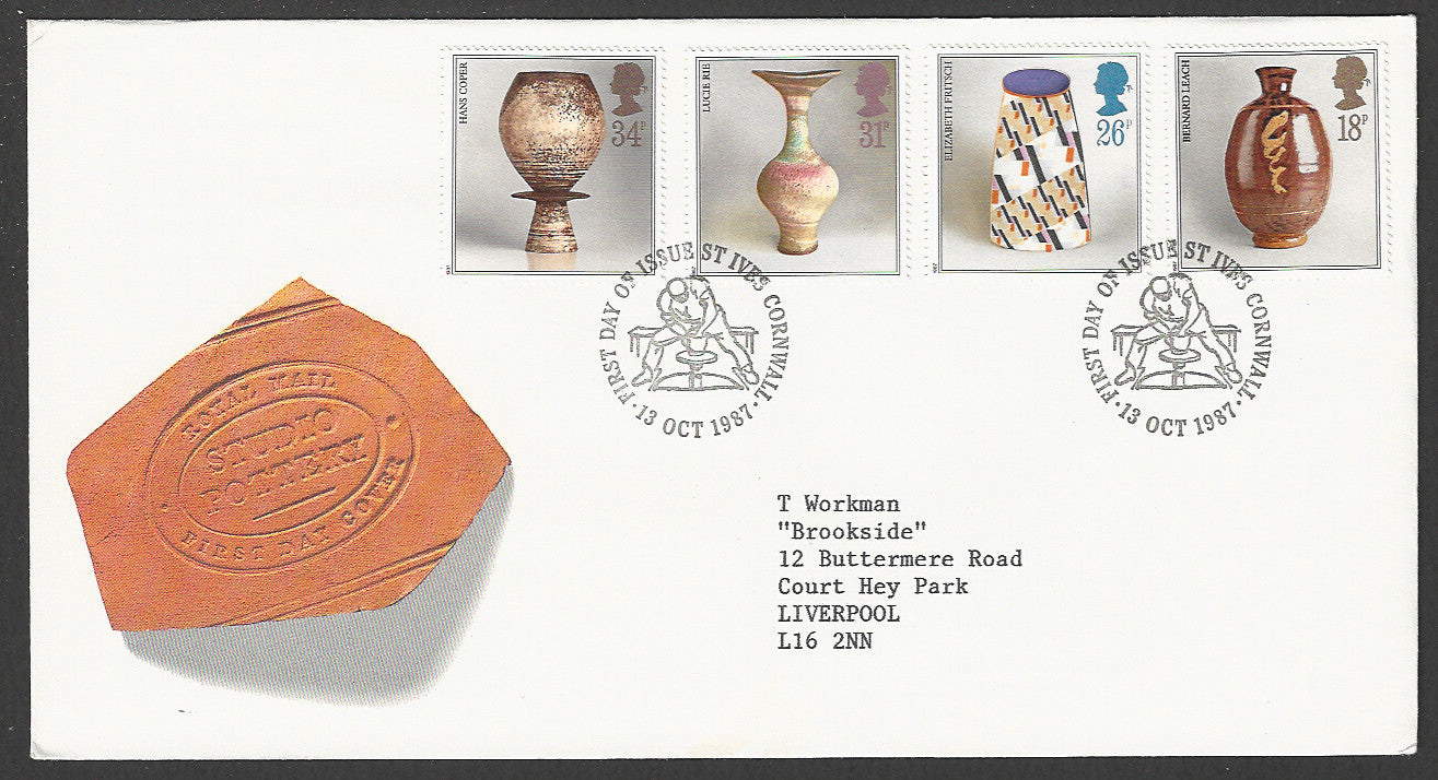 Great  Britain FDC - Studio Pottery, 1987 - GGG00298