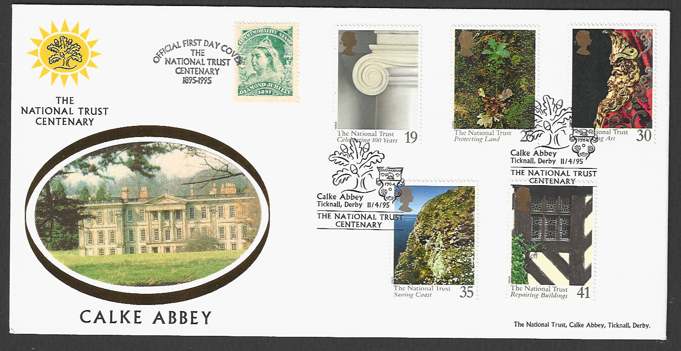 Great  Britain FDC - Calke Abbey The National Trust Centenary, 1995 - GGG00311