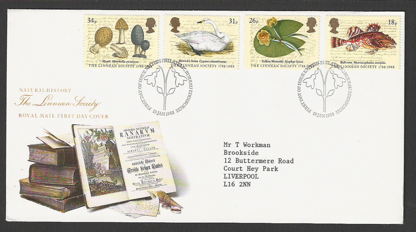 Great  Britain FDC - The Linnean Society, 1988 - GGG00312