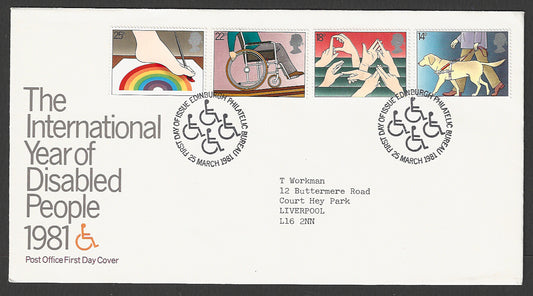 Great  Britain FDC - International Year of Disabled People, 1981 - GGG00317