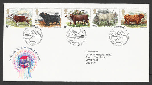 Great  Britain FDC - Cattle Royal Mail Bulls, 1984 - GGG00329