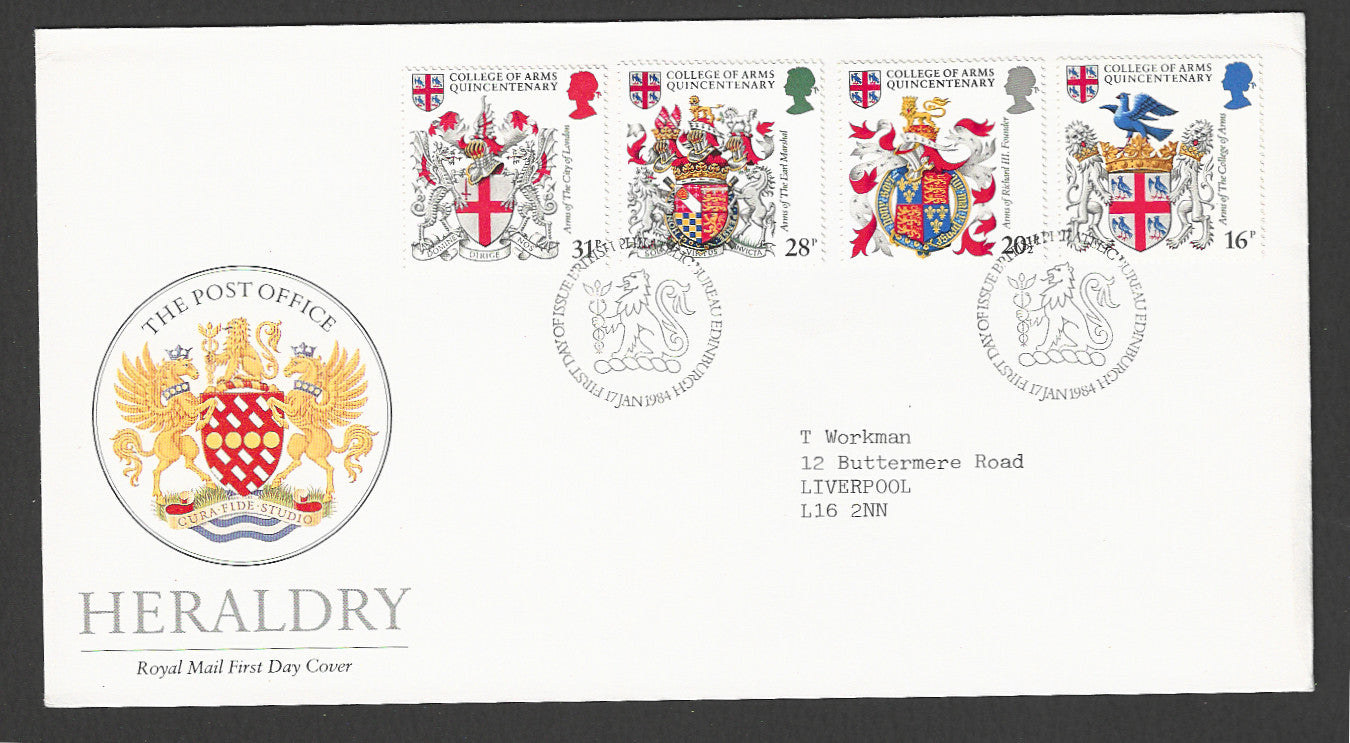 Great  Britain FDC - Heraldry College of Arms Quincentenary, 1984 - GGG00330