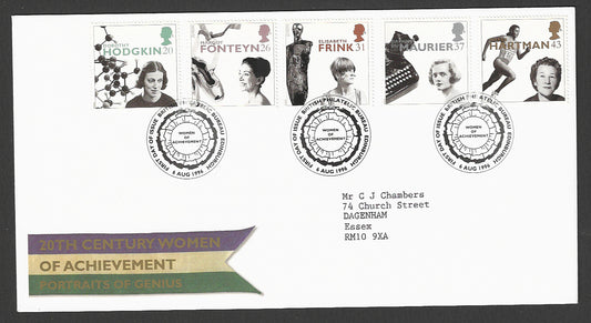 Great  Britain FDC - 20th Century Women Portraits of Genius, 1996 - GGG00345