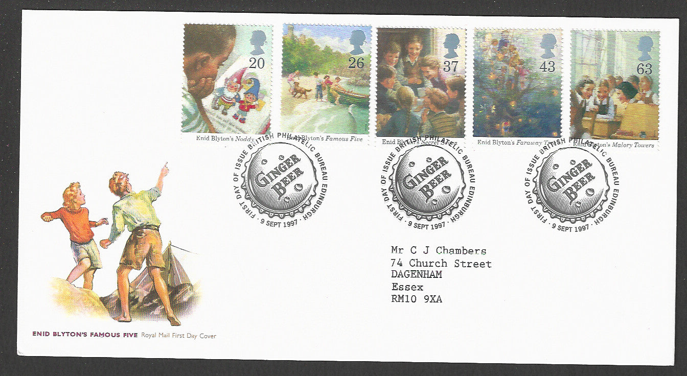 Great  Britain FDC - Enid Blyton's Famous Set of Five Value, 1997 - GGG00349