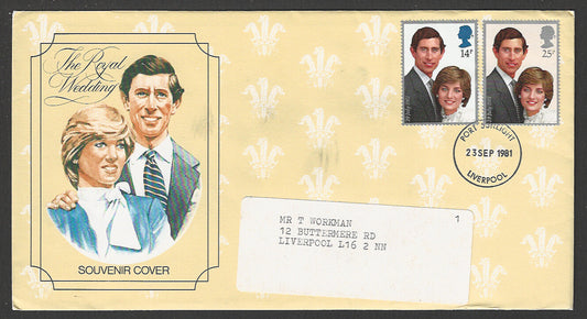 Great  Britain FDC - The Royal Wedding Souvenir Cover, 1981 - GGG00355