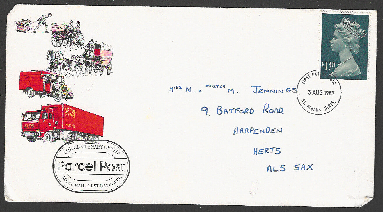 Great  Britain FDC - The Centenary of the Parcel Post, 1983 - GGG00361