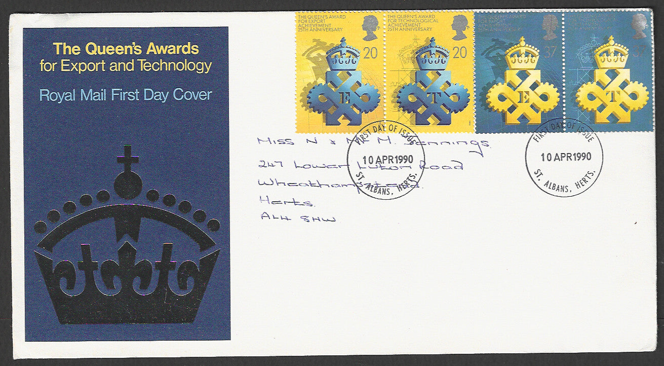 Great  Britain FDC - The Queens Awards for Export and Technology, 1990 - GGG00362