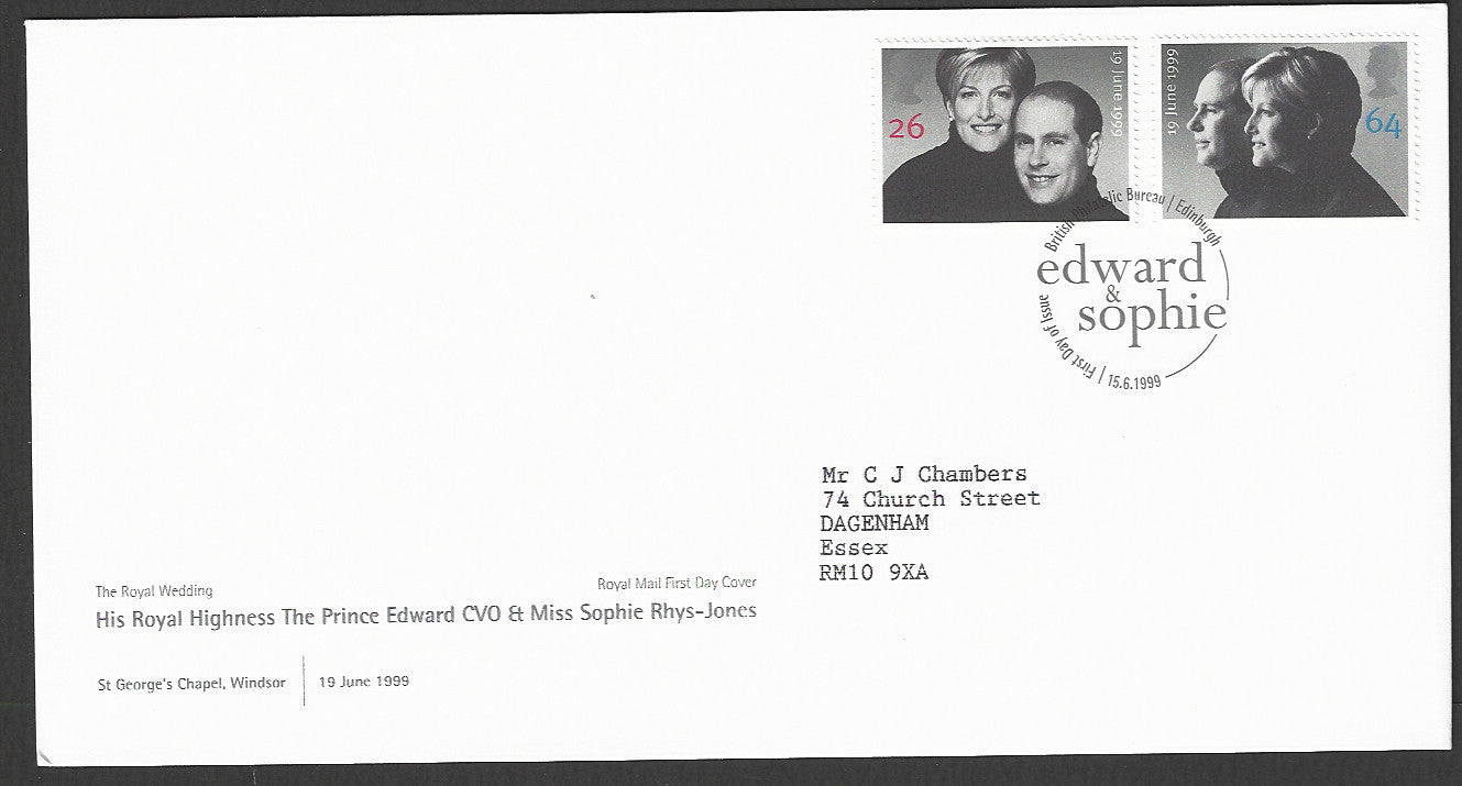 Great  Britain FDC - Edward & Spohie, 1999 - GGG00374