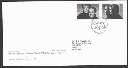 Great  Britain FDC - Edward & Spohie, 1999 - GGG00374