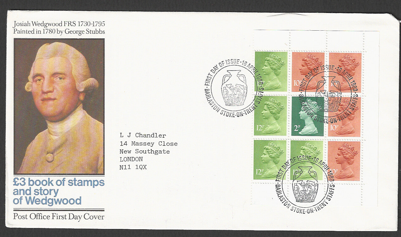Great  Britain FDC - Josiah Wedgwood FRS Painted in 1780 by Geroge Stubbs, 1980 - GGG00380