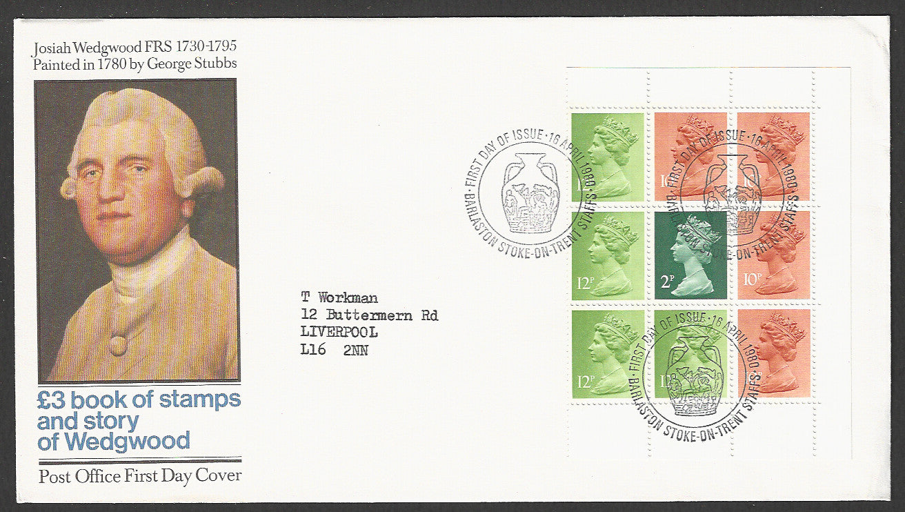 Great  Britain FDC - Josiah Wedgwood FRS Painted in 1780 by Geroge Stubbs, 1980 - GGG00382