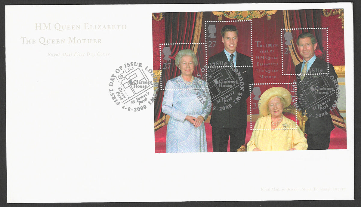 Great  Britain FDC - HM Queen Elizabeth and Queen Mother, 2000 - GGG00399