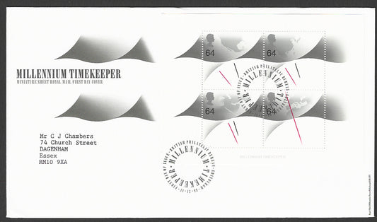 Great  Britain FDC - Millennium Timekeeper, 1999 - GGG00401