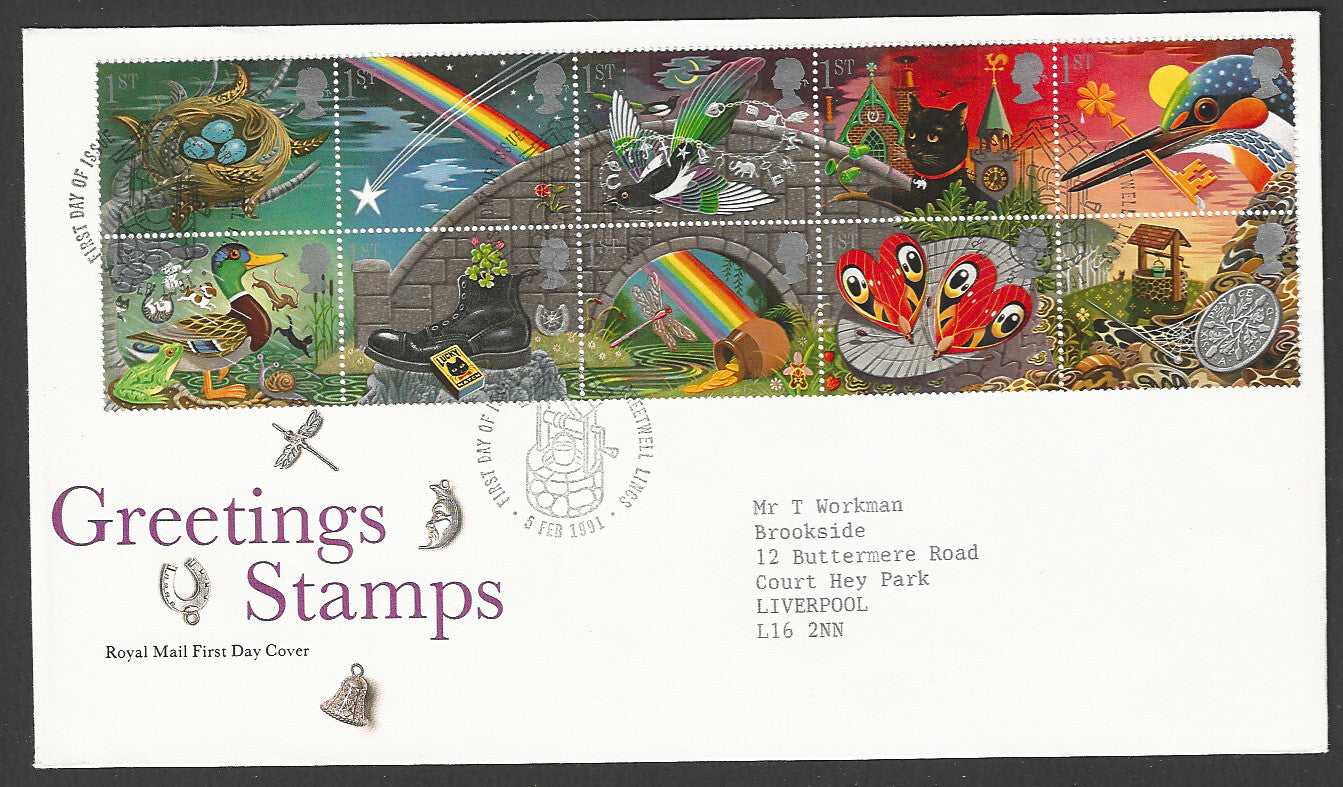 Great  Britain FDC - Greeting Stamps, 1991 - GGG00414