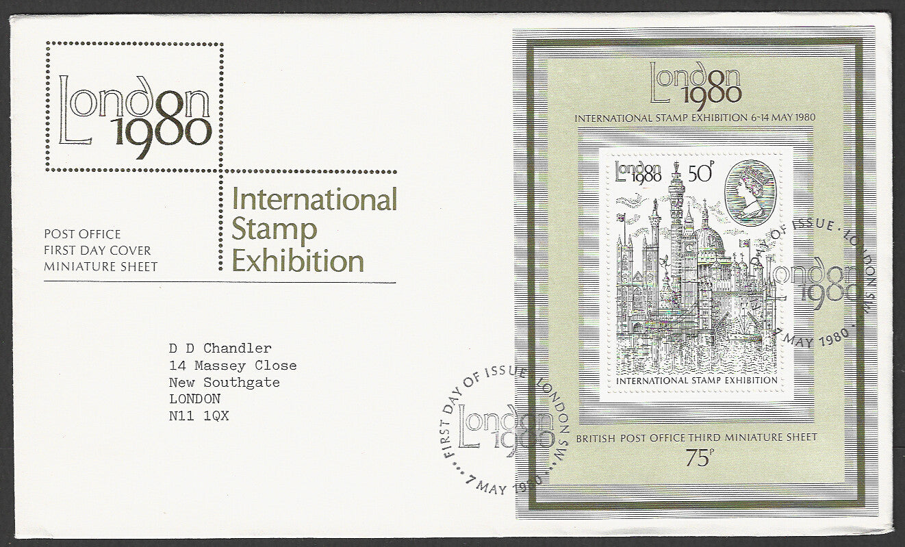 Great  Britain FDC - London International Stamp Exhibition, 1980 - GGG00416