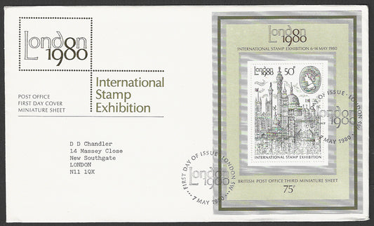 Great  Britain FDC - London International Stamp Exhibition, 1980 - GGG00416