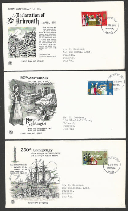 Great  Britain FDC - First day of Issue Set of 2, 1970 - GGG00418