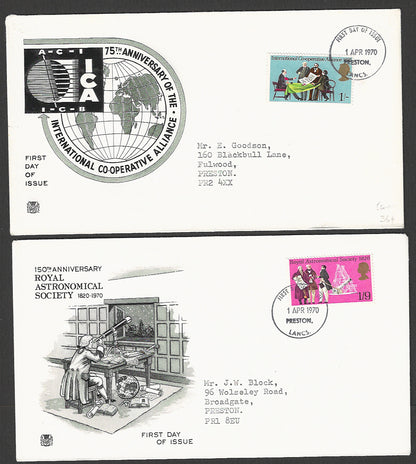 Great  Britain FDC - First day of Issue Set of 2, 1970 - GGG00418