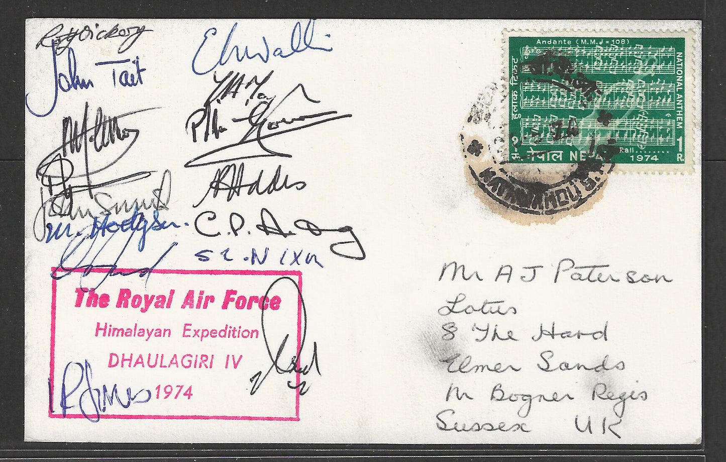 The Royal Air Force - Himalayan Expedition DHAULAGIRI IV with 13 Autographed, 1974 Rare- GGG00421