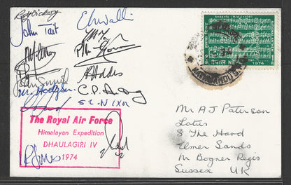 The Royal Air Force - Himalayan Expedition DHAULAGIRI IV with 13 Autographed, 1974 Rare- GGG00421