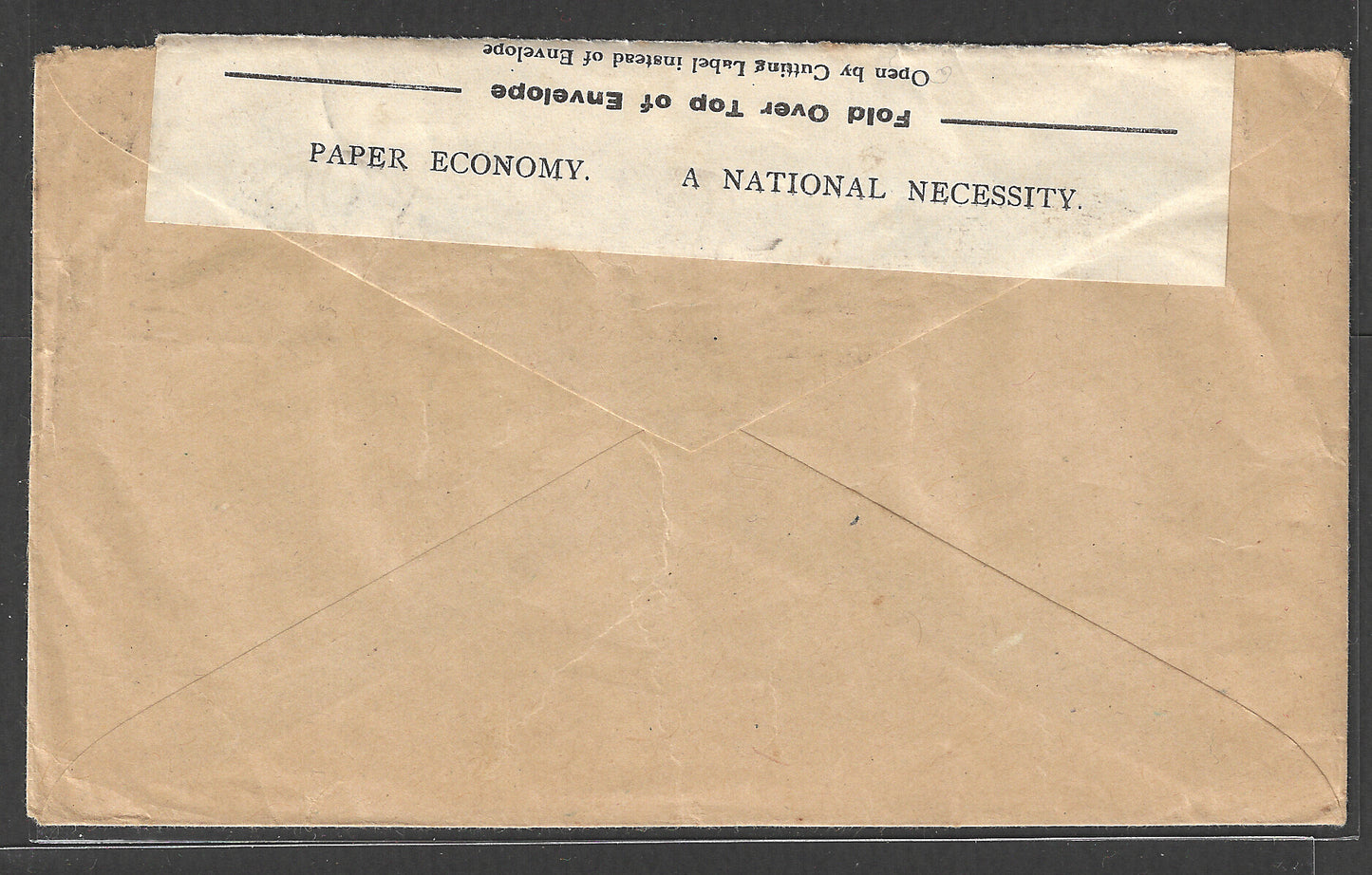 Great Britain Postally used Paper Economy Cover with Bell Cancellation, 1947 - GGG00425