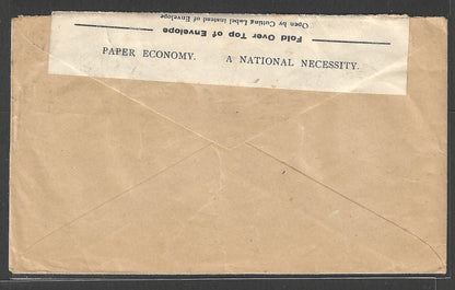 Great Britain Postally used Paper Economy Cover with Bell Cancellation, 1947 - GGG00425