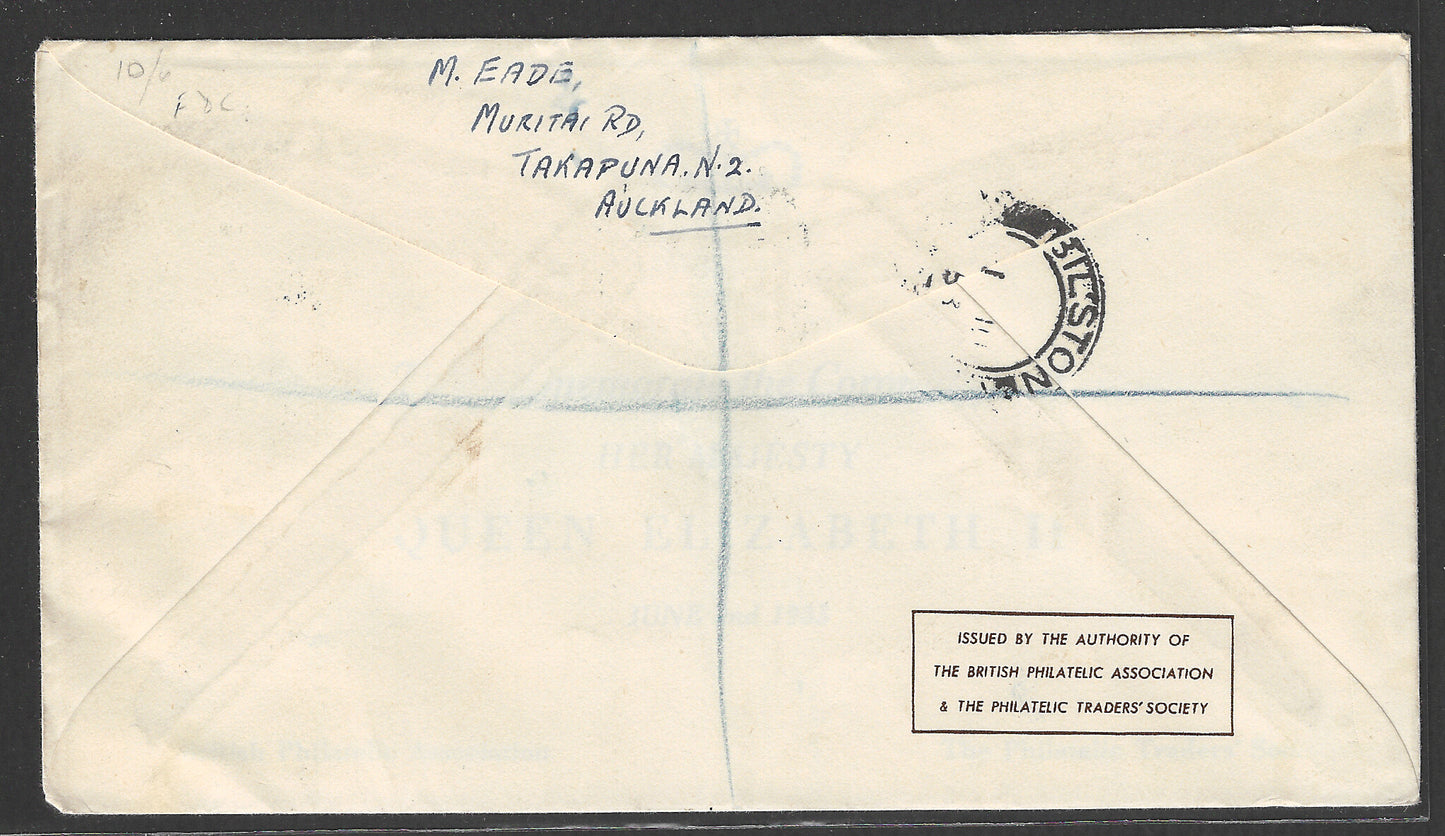 New Zealand to England Via Registered Post - Coronation H M Queen II , 1953 - RAre special Cover, 1953 - GGG00439