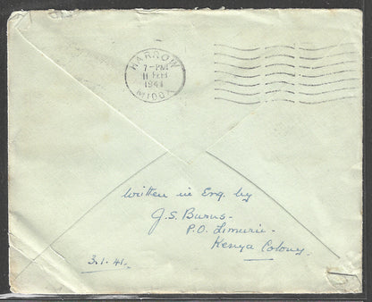 South Africa to England Postally used Airmail Cover, 1941 - GGG00442
