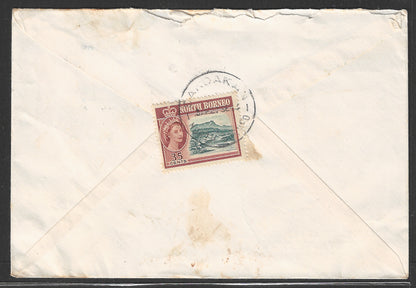 Malaysia / North Borneo ( Sandakan ) stamps on cover by Airmailto England , 1962 - GGG00449