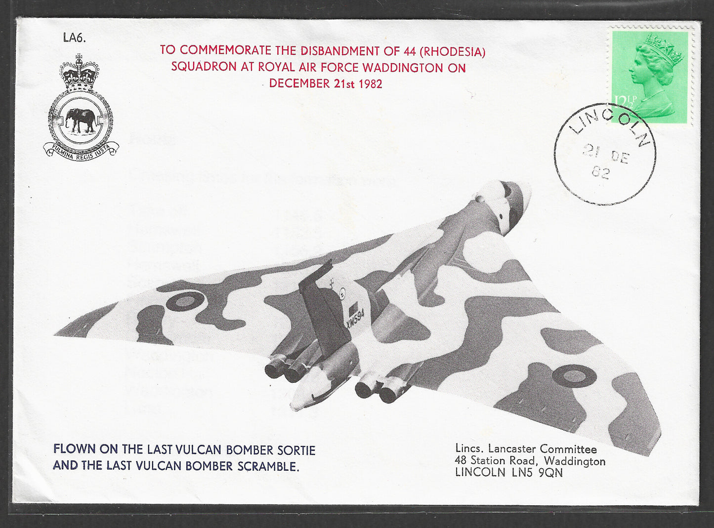 Royal Air Force Waddington Flown on the Last Vulcan , 1982 - GGG00453
