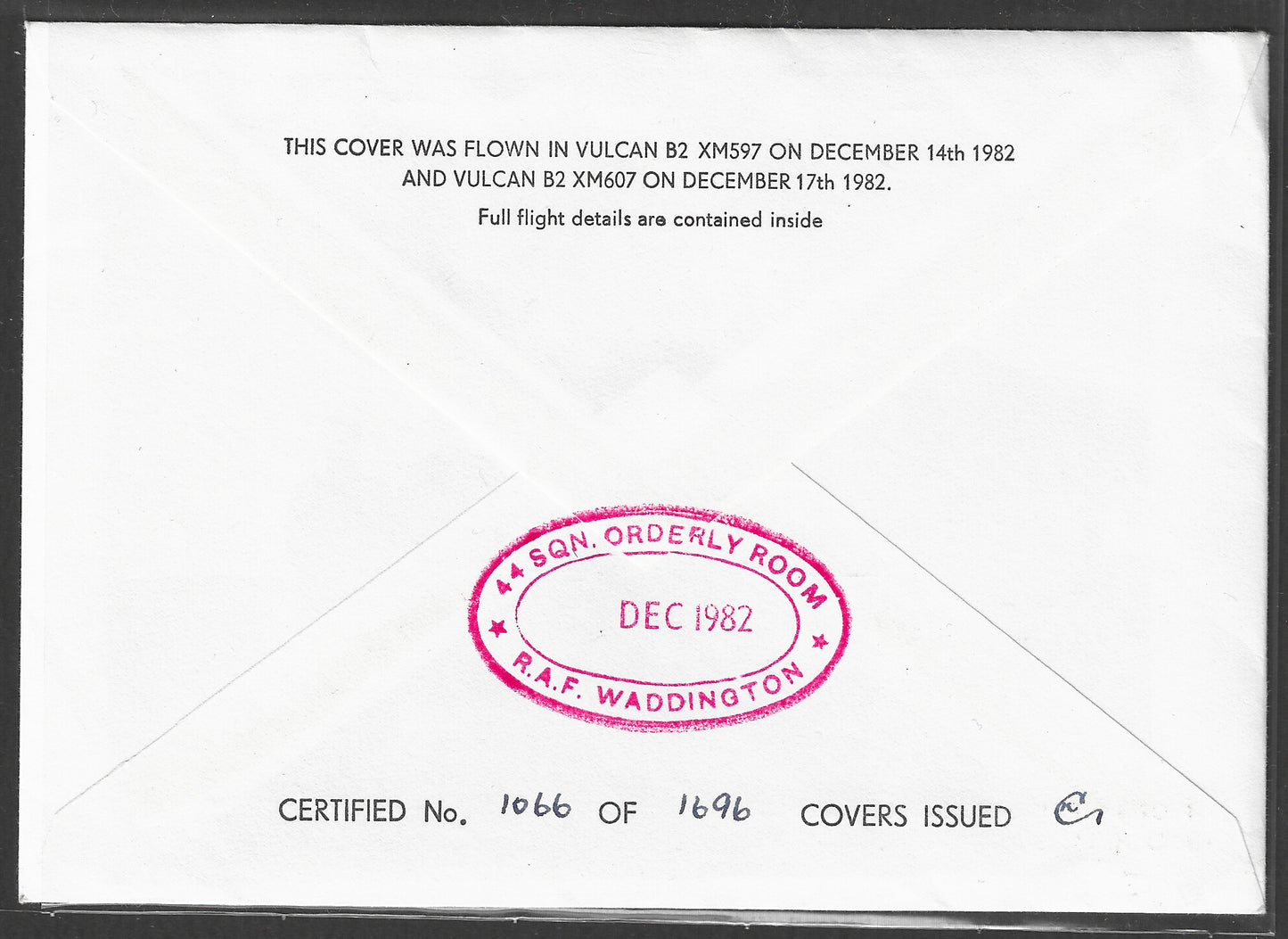 Royal Air Force Waddington Flown on the Last Vulcan , 1982 - GGG00453