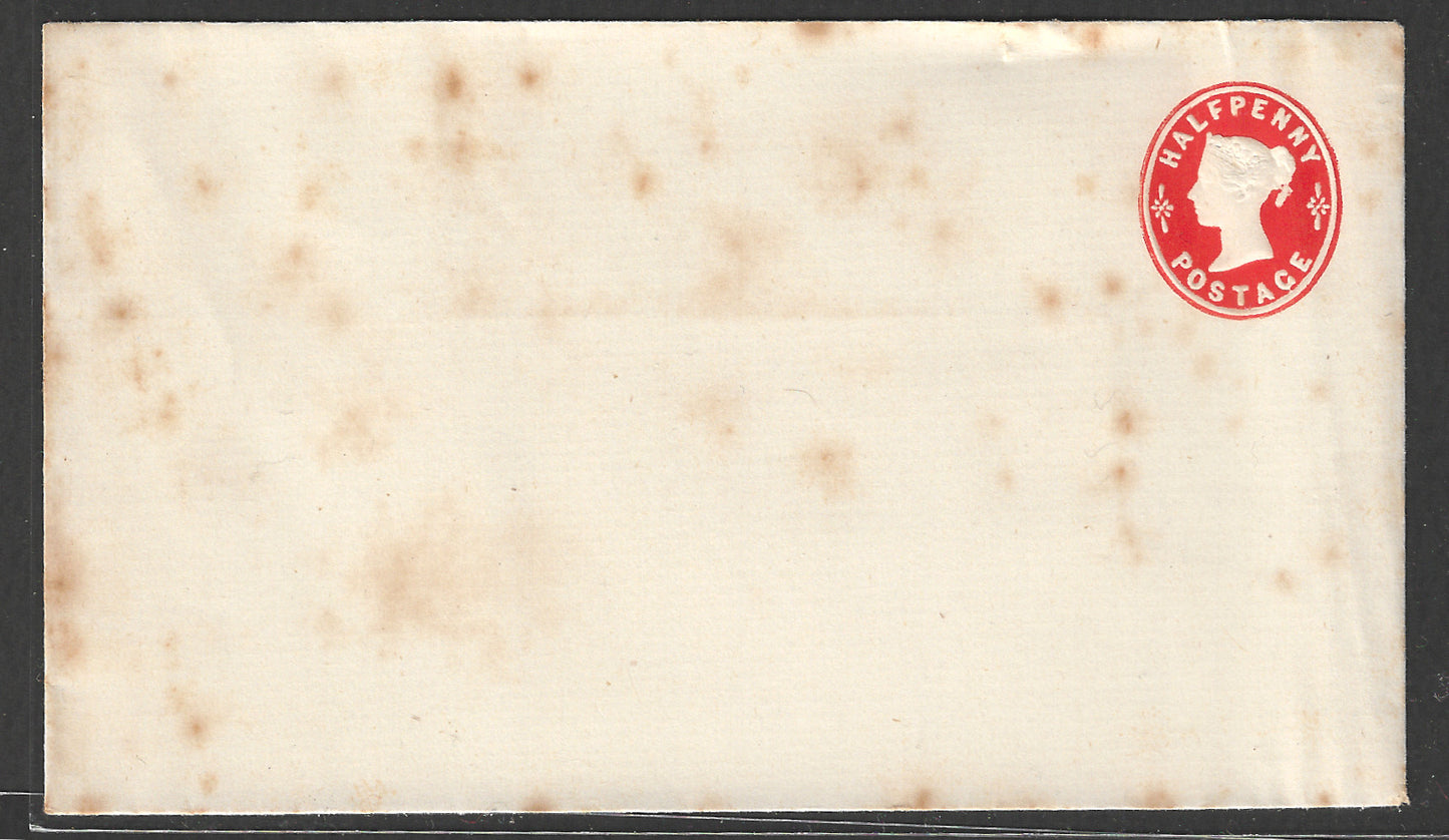 Great Britain 1901 Postal Stationary Cover Mint Half penny Few Stains - GGG00455