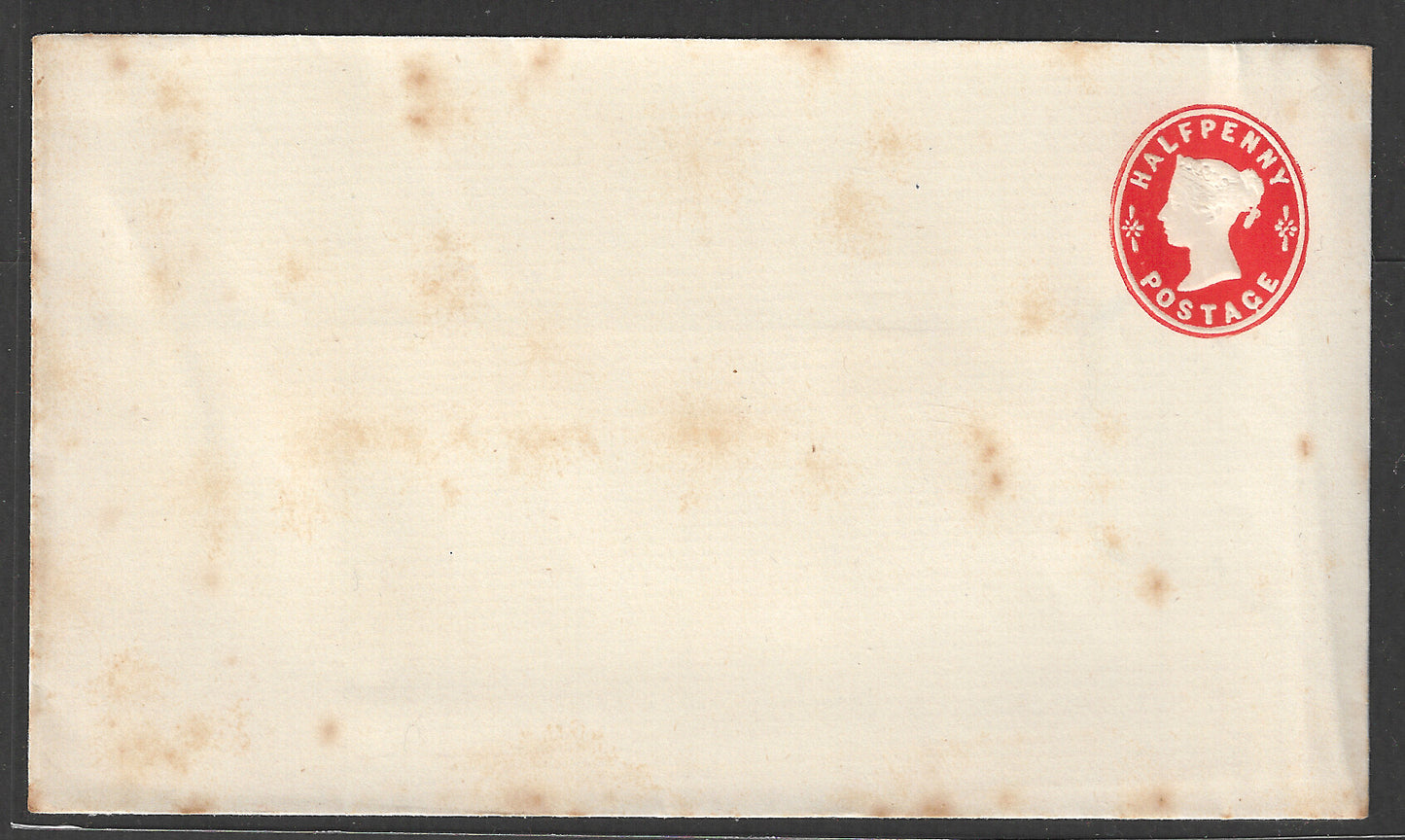 Great Britain 1901 Postal Stationary Cover Mint Half penny Few Stains - GGG00456