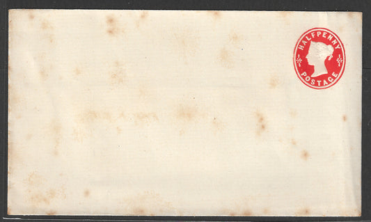 Great Britain 1901 Postal Stationary Cover Mint Half penny Few Stains - GGG00456