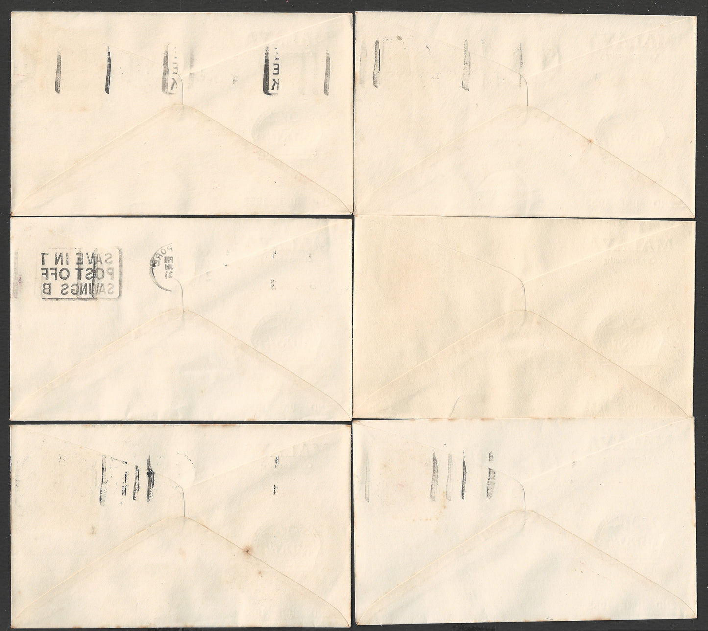 Malaya 12 Different State Coronation of Queen Elizabeth II 1953 Singapore Cancellation, Rare - GGG00458