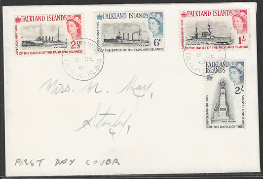 Falkland Islands 1962 FDC - Q E II , Ship and Light House , 1962 - GGG00463
