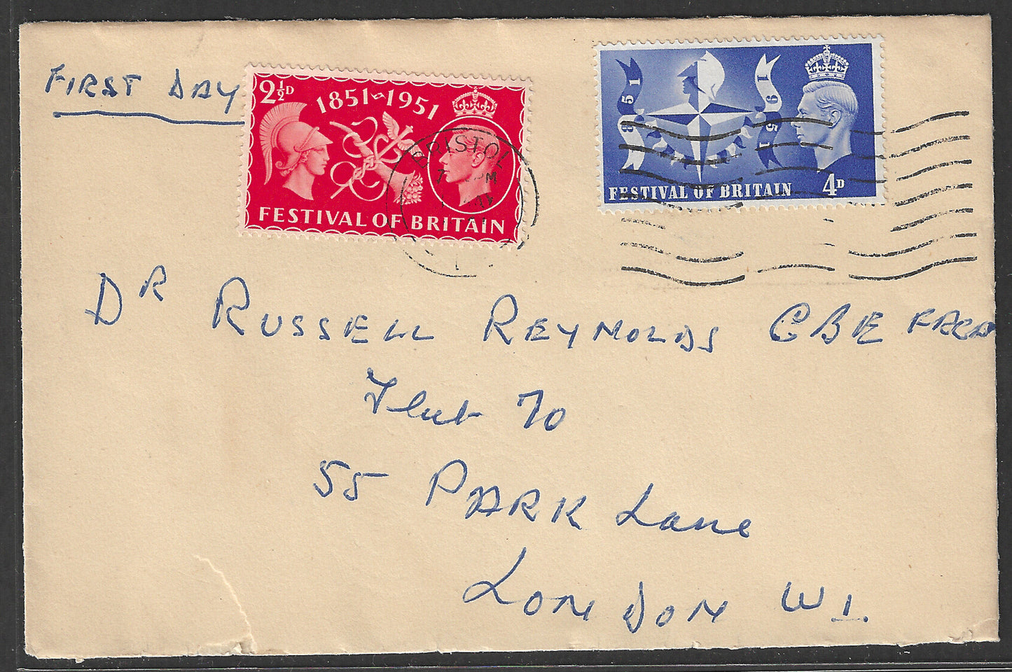 Great Britain Stamps FDC Festival of Britain, Postally used , 1951 - GGG00470