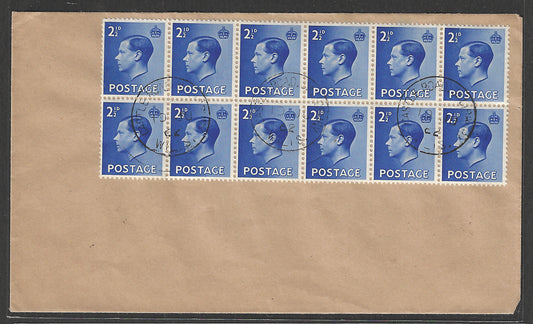 Great Britain Stamps 1936 2 1/2 stampd Block of 12 stamps ,  - GGG00475