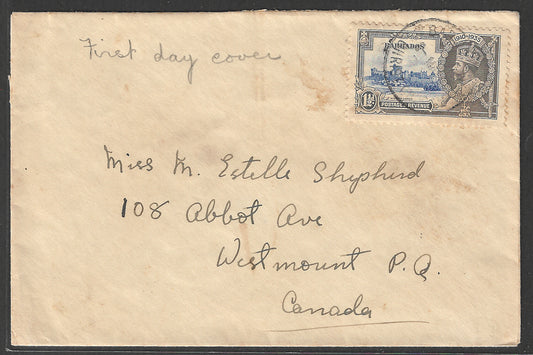 Barbados FDC Postally used Cover to Canada , 1935 - GGG00476