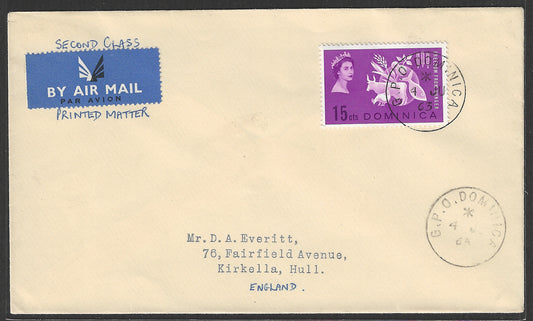 Dominica stamps FDC - Freedom from Hunger, 1963 - GGG00482