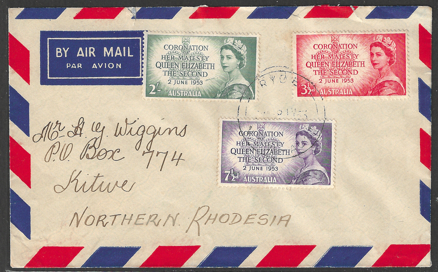 Australia Commerorating the Coronation II Elizabeth II to Northern Rhodesia, 1953 - GGG00484